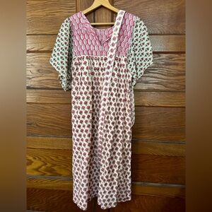 Emerson Fry Pink and Green Patterned Dress